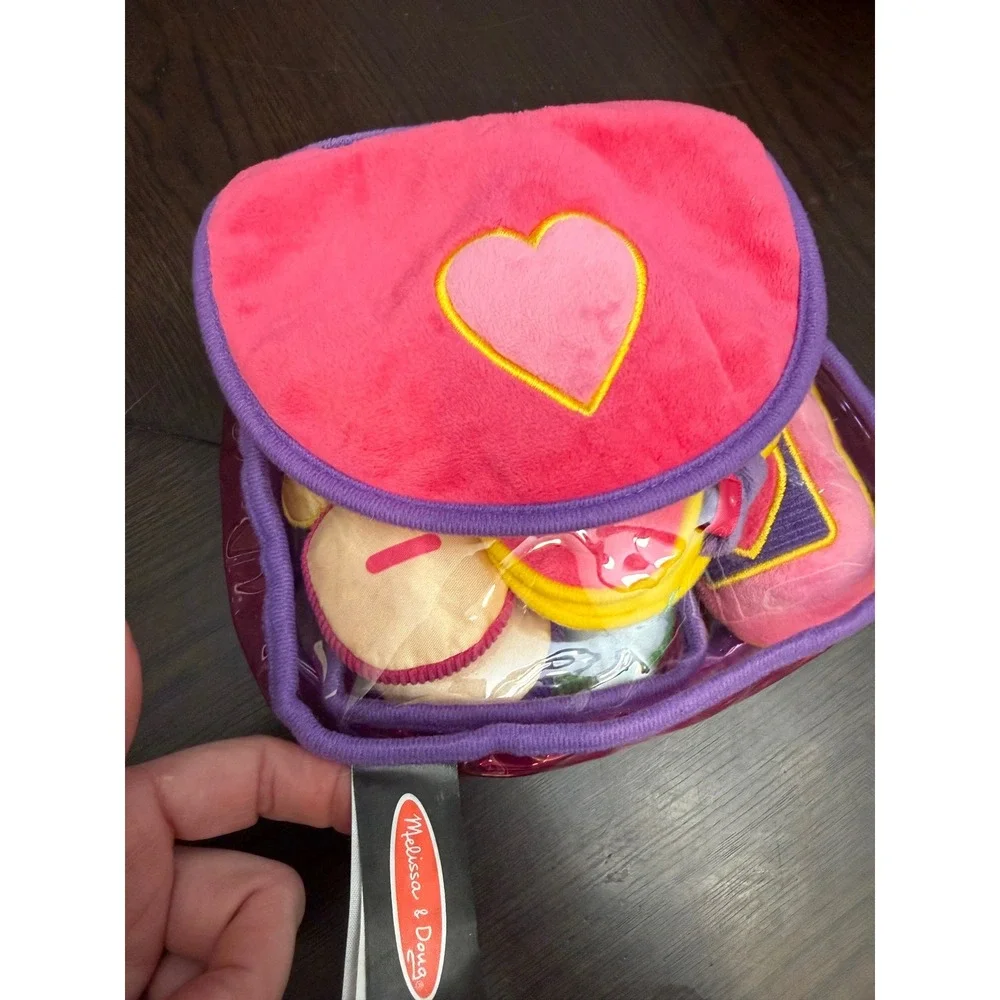 Melissa & Doug Pretty Purse Fill and Spill‎ Soft Plush Baby Toy Set Pink Heart